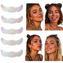 Holograficzne Tatuaż Piegi Brokatowe 6 Sztuk Holo Make Up Festiwalowe Inna marka