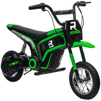 HOMCOM Elektryczny motocykl dla dzieci z silnikiem 24 V 350 W, trybem prędkości 8-16 km/h, 12-calowymi oponami pneumatycznymi, elektrycznym motocyklem z muzycznym światłem przednim, dla dzieci
