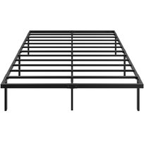 HOMCOM metalowe łóżko podwójne ze schowkiem, bez boxspringu, 140x200 cm Homcom