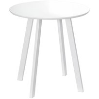 HOMCOM Stół jadalny 72 x 72 cm Okrągły stół kuchenny dla 2 osób Nowoczesny stół do jadalni ze ściętymi nogami, stół do kuchni, jadalni i salonu, biały