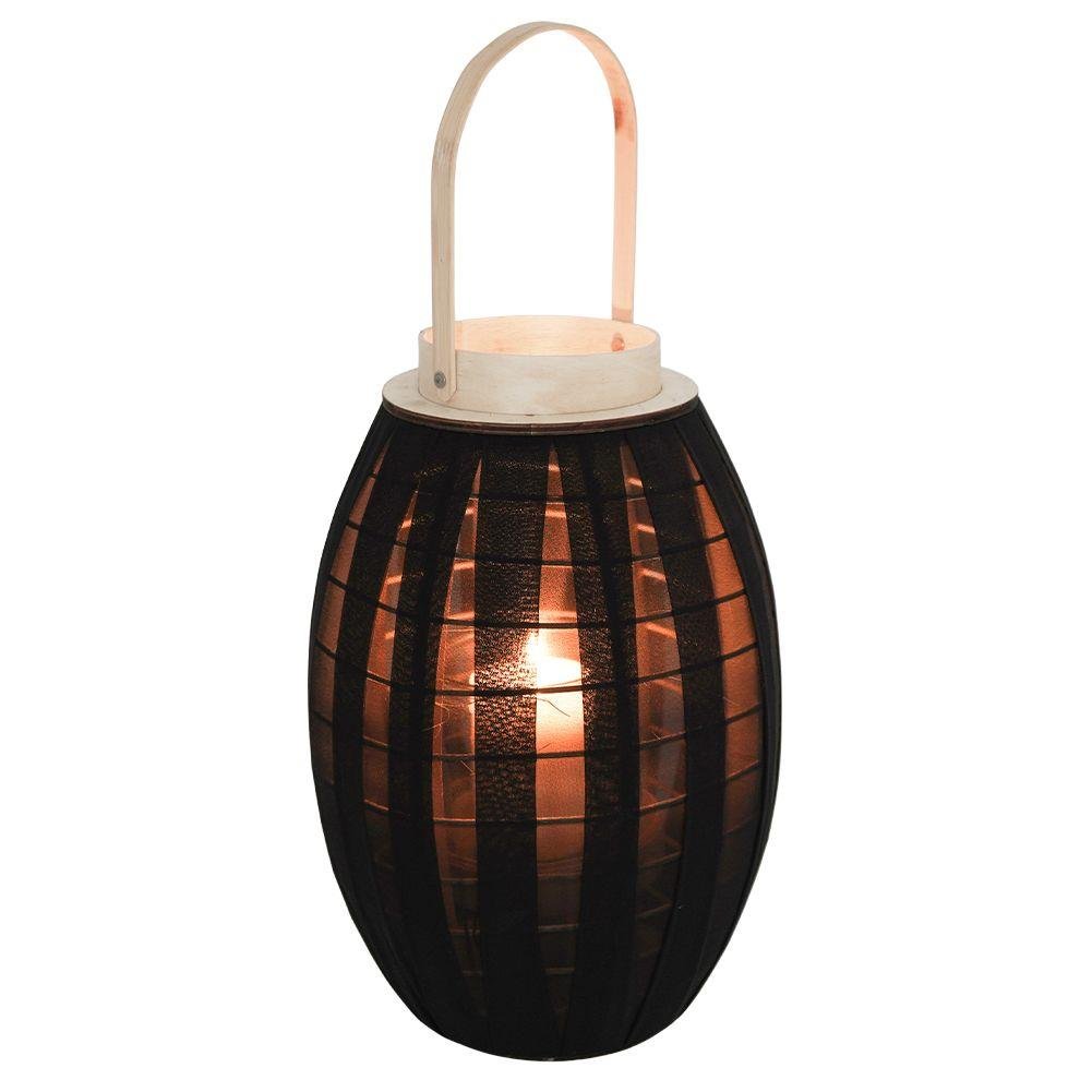 Фото - Статуетка / свічник Home Styling Collection Lampion latarnia ze szklanym wkładem czarny ogrodo