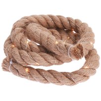 Home Styling Collection, lampki choinkowe na sznurku parcianym, 20 diod, 1.2 m, brązowy