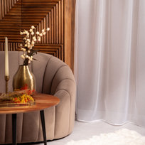 HOMLA Firanka z taśmą B2 ESSENTIALS SWISS VOAL TAPE biała 300x160 cm