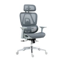 HOMLA Fotel ERGOLIV biurowy ergonomiczny szary 64x69x116-124,5 cm