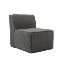 HOMLA Fotel modułowy LYKKE ciemnoszary sztruksowy 73x88x73 cm