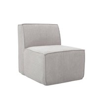 HOMLA Fotel modułowy LYKKE jasnoszary sztruksowy 73x88x73 cm