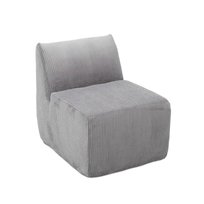 HOMLA Fotel modułowy SVELA szary sztruksowy 59,5x80x62 cm