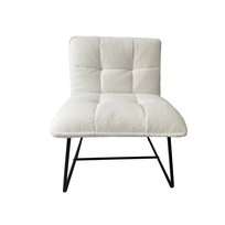HOMLA Fotel NELOX w tkaninie TEDDY BOUCLE ecru 63x69x73 cm