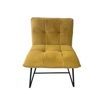 HOMLA Fotel NELOX welurowy musztardowy 63x69x73 cm