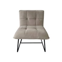 HOMLA Fotel NELOX welurowy szary 63x69x73 cm