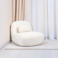 HOMLA Fotel NORDVIK ecru 82x87x74 cm