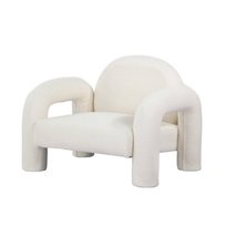 HOMLA Fotel SEDIA w tkaninie TEDDY BOUCLÉ 95x88x70 cm