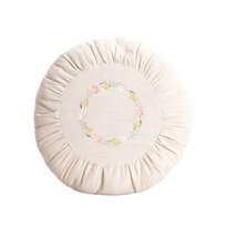 HOMLA Poduszka BANF ecru bawełniana z dekoracyjnym haftem 38 cm Homla