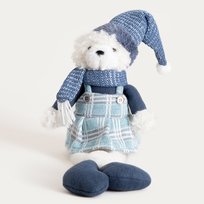 HOMLA Skrzat PULISE pani miś w niebieskim ubranku 52 cm