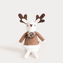HOMLA Skrzat RINNDAR renifer beżowy z rogami 24 cm