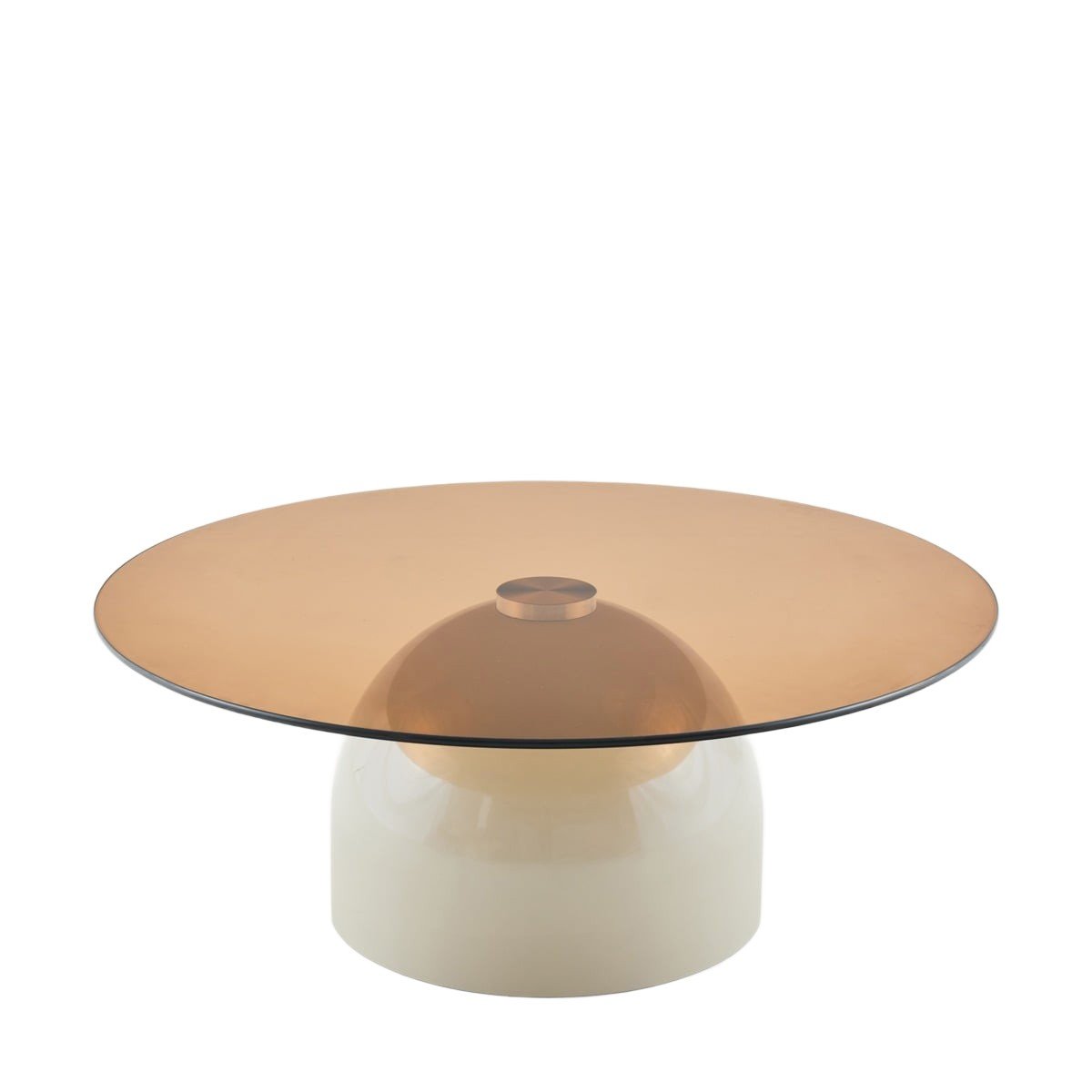 Homla Homla Biały Stolik Kawowy Mesita Ze Szklanym Blatem 80X32 Cm