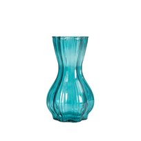 HOMLA Wazon JUNNE szklany turkusowy 13x25 cm Homla