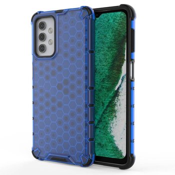 Honeycomb etui pancerny pokrowiec z żelową ramką Samsung Galaxy A32 5G niebieski - Hurtel