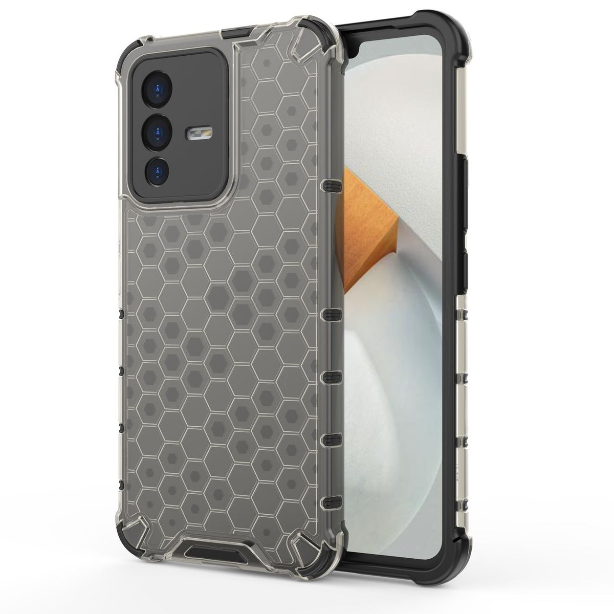 Coque Silicone Fine + Film écran Pour Vivo V23 5G - Couleur Noire - Kit De Protection Neuf