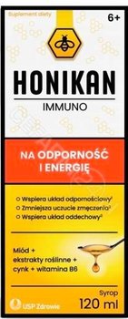 Honikan Immuno, Syrop Na Odporność I Energię, 120ml - USP Zdrowie