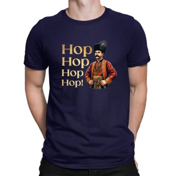 Hop, hop, hop,hop - męska koszulka dla fanów serialu 1670 Granatowa - Koszulkowy