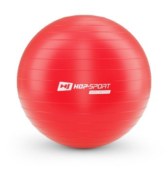 Hop-Sport, Piłka fitness, 75cm z pompką, czerwona - Hop-Sport