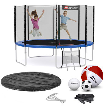 Hop-Sport, Trampolina z siatką zewnętrzną, HS-T12A, 12 FT/366 cm - Hop-Sport