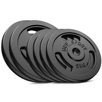 Hop-Sport, Zestaw obciążeń żeliwnych 40kg (2x10, 4x5) - Hop-Sport