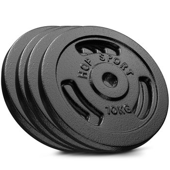 Hop-Sport, Zestaw obciążeń żeliwnych 4x10kg - Hop-Sport