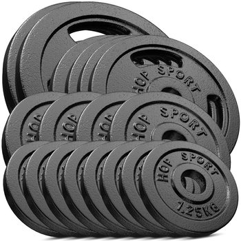 Hop-Sport, Zestaw obciążeń żeliwnych 60kg (2x10, 4x5, 4x2.5, 8x1.25) - Hop-Sport
