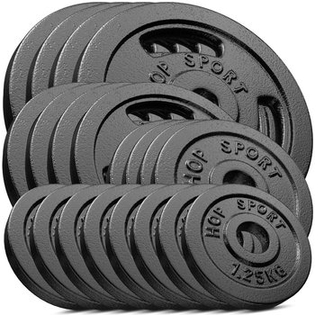 Hop-Sport, Zestaw obciążeń żeliwnych, 80 kg (4x10, 4x5, 4x2.5, 8x1.25) - Hop-Sport