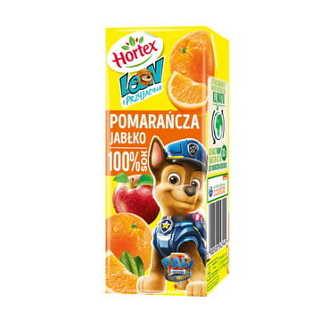 Hortex Leon i Przyjaciele pomarańcza-jabłko sok 100% kartonik 200ml ze słomką - Hortex