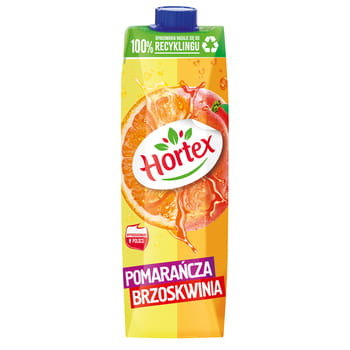 Hortex Pomarańcza brzoskwinia Napój karton 1 l - Hortex