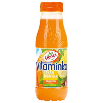 Hortex Vitaminka Banan marchewka jabłko Sok butelka aPet 300 ml - Hortex