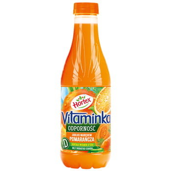 Hortex Vitaminka Odporność Jabłko, marchew, pomarańcza sok butelka Pet 1L - Hortex