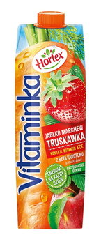 Hortex Vitaminka Truskawka marchewka jabłko Sok karton 1 l - Hortex