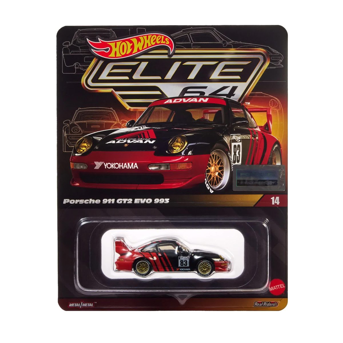ホットウィールRLC エリート 64 ポルシェ 911 GT2 EVO 993 HOT WHEELS ELITE 64 PORSCHE 911 GT2 EVO 993 HWR94 - Hot