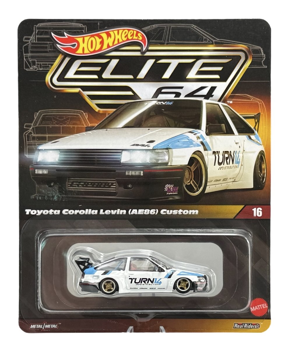 HOT WHEELS ELITE 64 TOYOTA COROLLA LEVIN AE86 CUSTOM JCV06 - Hot