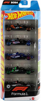 Hot Wheels Formuła 1 Samochody 5-pak, auta w skali 1:64, dla dzieci 3+ i fanów JGF58
