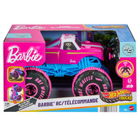 Hot Wheels Monster Trucks RC Barbie Różowy pojazd zdalnie sterowany w skali 1:24, dla dzieci 4+ JHW58 Barbie
