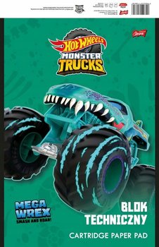 HOT WHEELS MONSTER TRUCKS wrex blok techniczny A4 190g/m2 10 kartek biały - Mattel