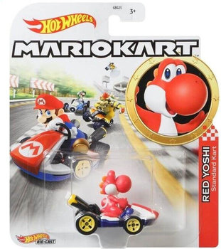Hot Wheels, pojazd podstawowy Mario Kart Red Yoshi - Hot Wheels