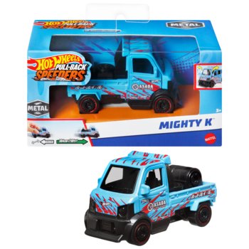 Hot Wheels, Pojazd z napędem pull-back Mighty K™ Auto 1:64, Samochód 3+ HPR77 - Hot Wheels