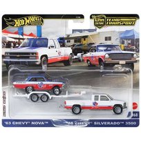 Hot Wheels Premium 1:64 '63 Chevy Nova + '88 Chevy Silverado 3500 Hot Wheels
