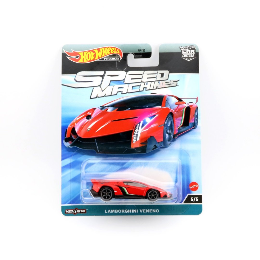 Hot Wheels Premium Car Culture Lamborghini Veneno Speed Machines - Hot ...