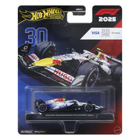 Hot Wheels, Premium Formuła 1 Metalowy samochód bolid F1 w skali 1:64 VCARB – Liam Lawson #30, Zabawka dla fanów i kolekcjonerów JKD79