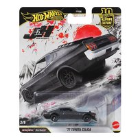Hot Wheels Premium Kultowe auta 1977 Toyota Celica (RA28), Samochód w skali 1:64, dla fanów i kolekcjonerów JKD98