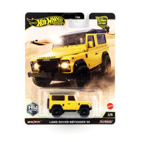 Hot Wheels, Premium Kultowe auta Land Rover Defender 90 Auto 1:64, Samochód 3+ JBK74