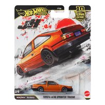 Hot Wheels Premium Kultowe auta Toyota AE86 Sprinter Trueno, Samochód w skali 1:64, dla fanów i kolekcjonerów JKF10