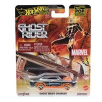 Hot Wheels Premium Popkultura Marvel Ghost Rider Charger, Samochód w skali 1:64, dla fanów i kolekcjonerów JBL81